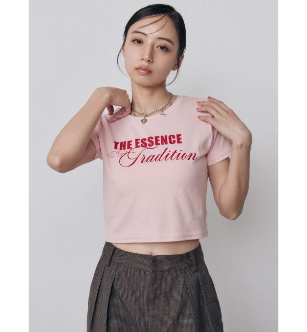 MURUA「MIXタイプフェイスクロップドTシャツ」|Tシャツ・カットソー|