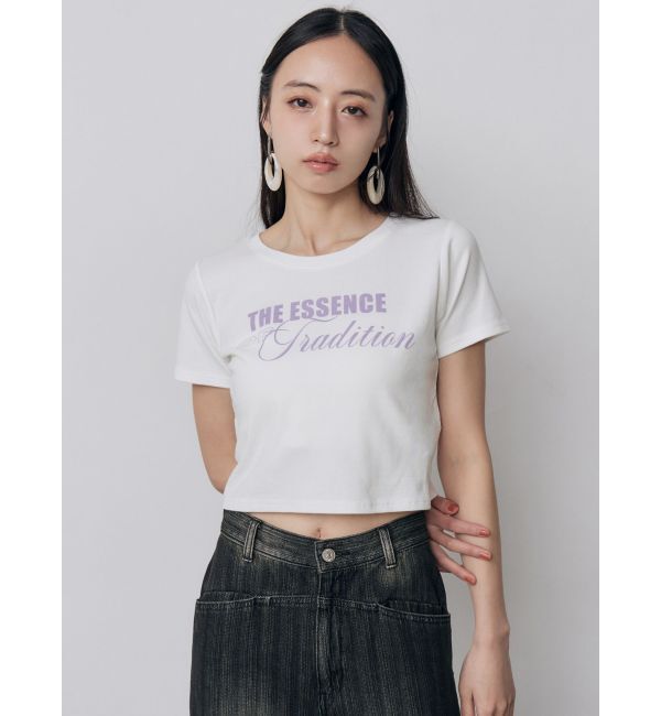 MURUA「MIXタイプフェイスクロップドTシャツ」|Tシャツ・カットソー|