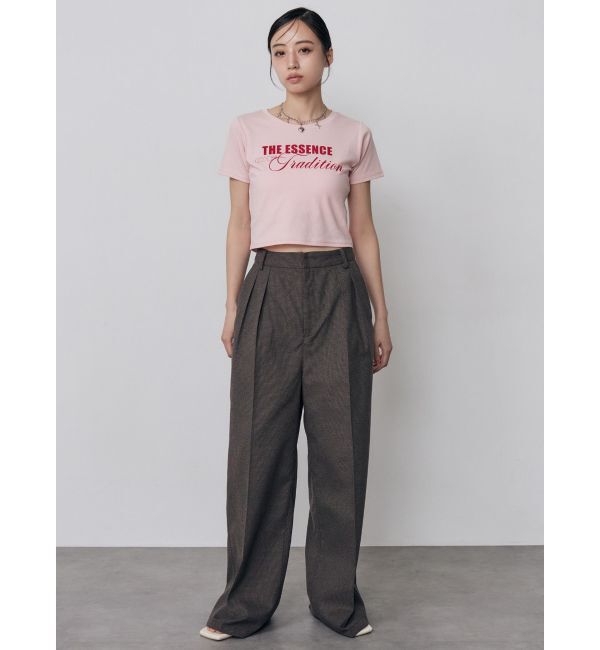 MURUA「MIXタイプフェイスクロップドTシャツ」|Tシャツ・カットソー|