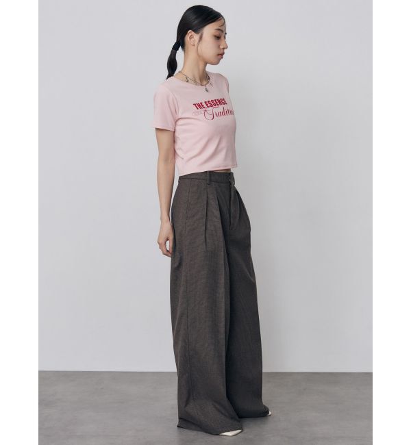 MURUA「MIXタイプフェイスクロップドTシャツ」|Tシャツ・カットソー|