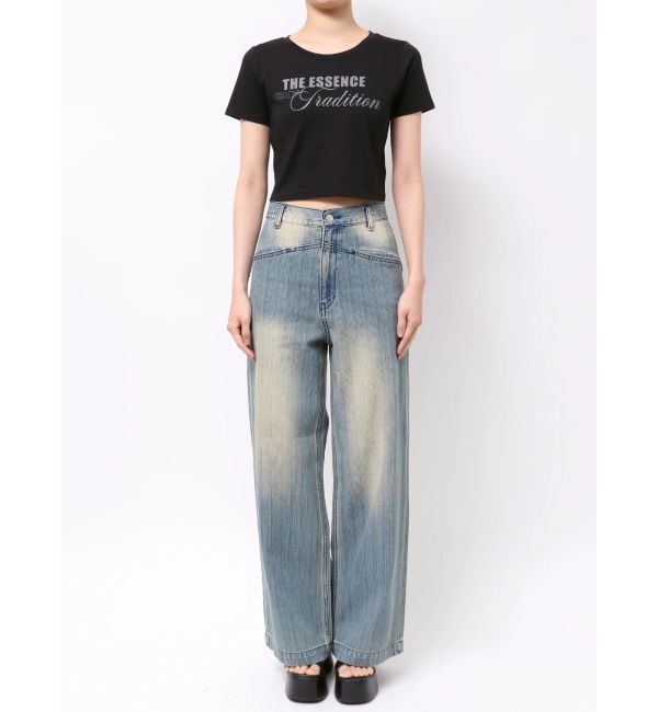 MURUA「MIXタイプフェイスクロップドTシャツ」|Tシャツ・カットソー|