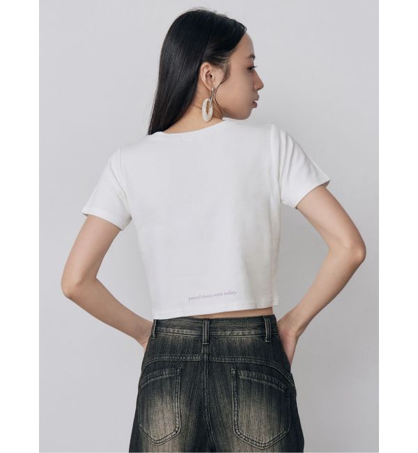 MURUA「MIXタイプフェイスクロップドTシャツ」|Tシャツ・カットソー|