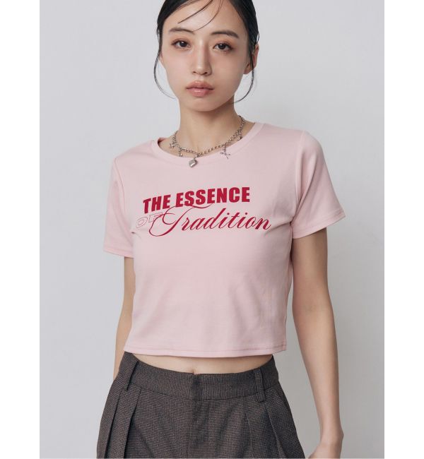MURUA「MIXタイプフェイスクロップドTシャツ」|Tシャツ・カットソー|ピンク