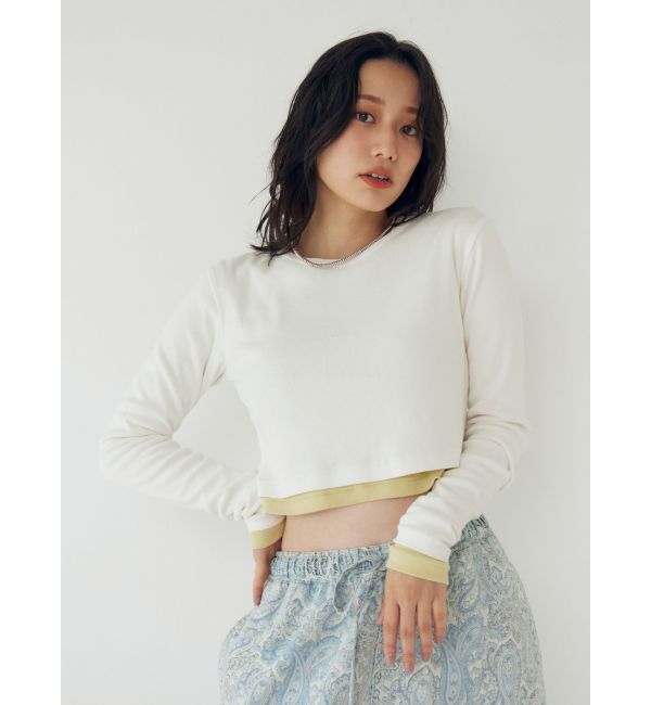 Ungrid「フィットショートロングスリーブTee」|Tシャツ・カットソー|