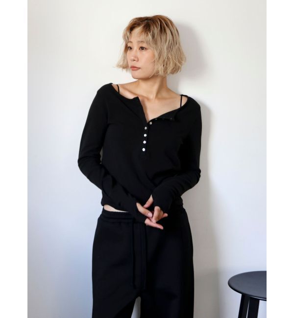 Ungrid「フィットヘンリーロングスリーブTee」|Tシャツ・カットソー|