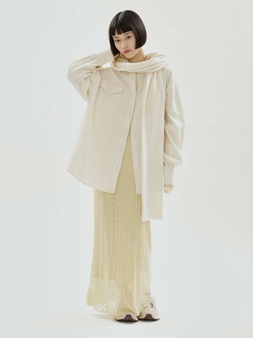 emmi atelier「ウールフードマフラー」|マフラー|