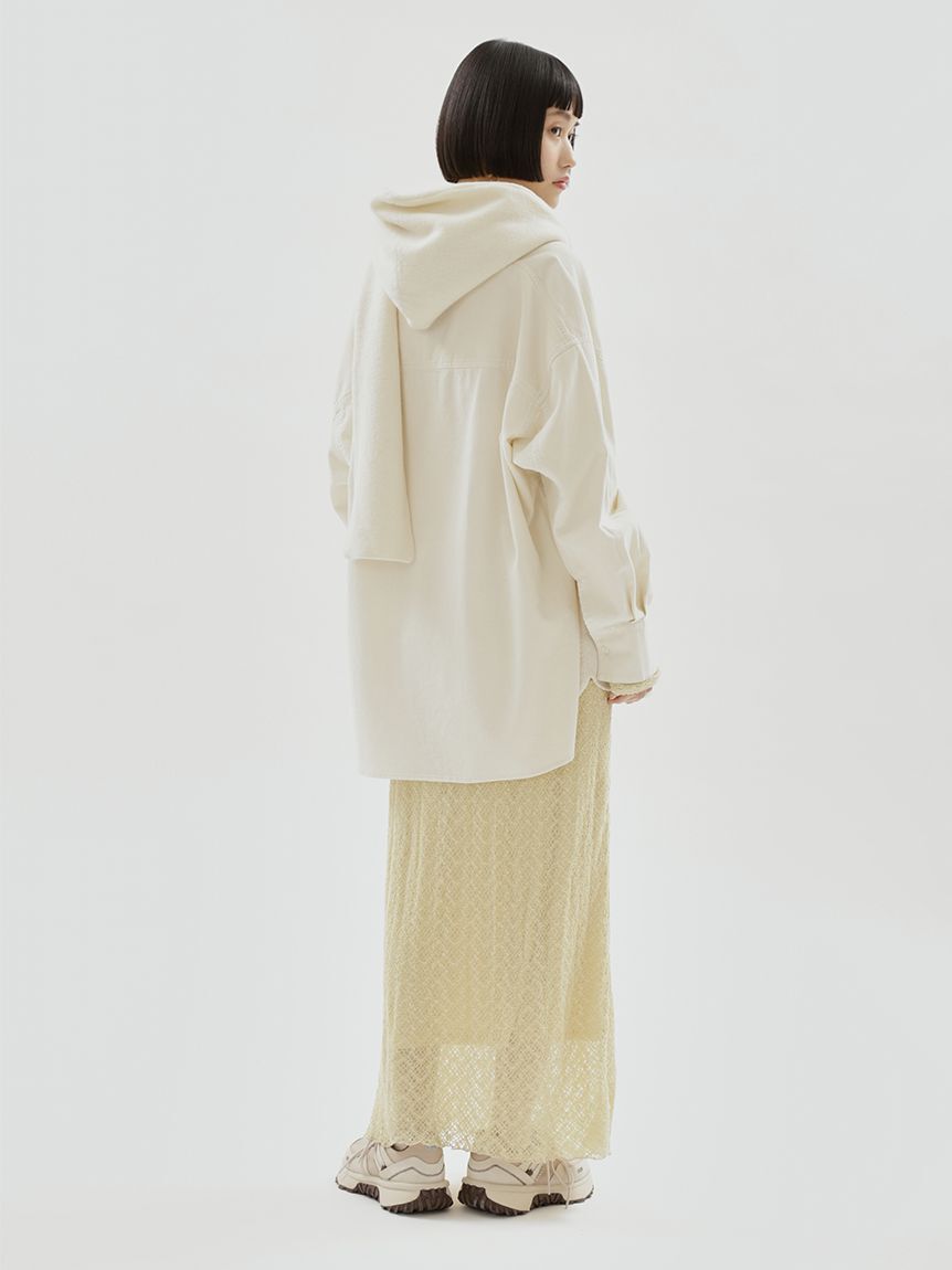 emmi atelier「ウールフードマフラー」|マフラー|