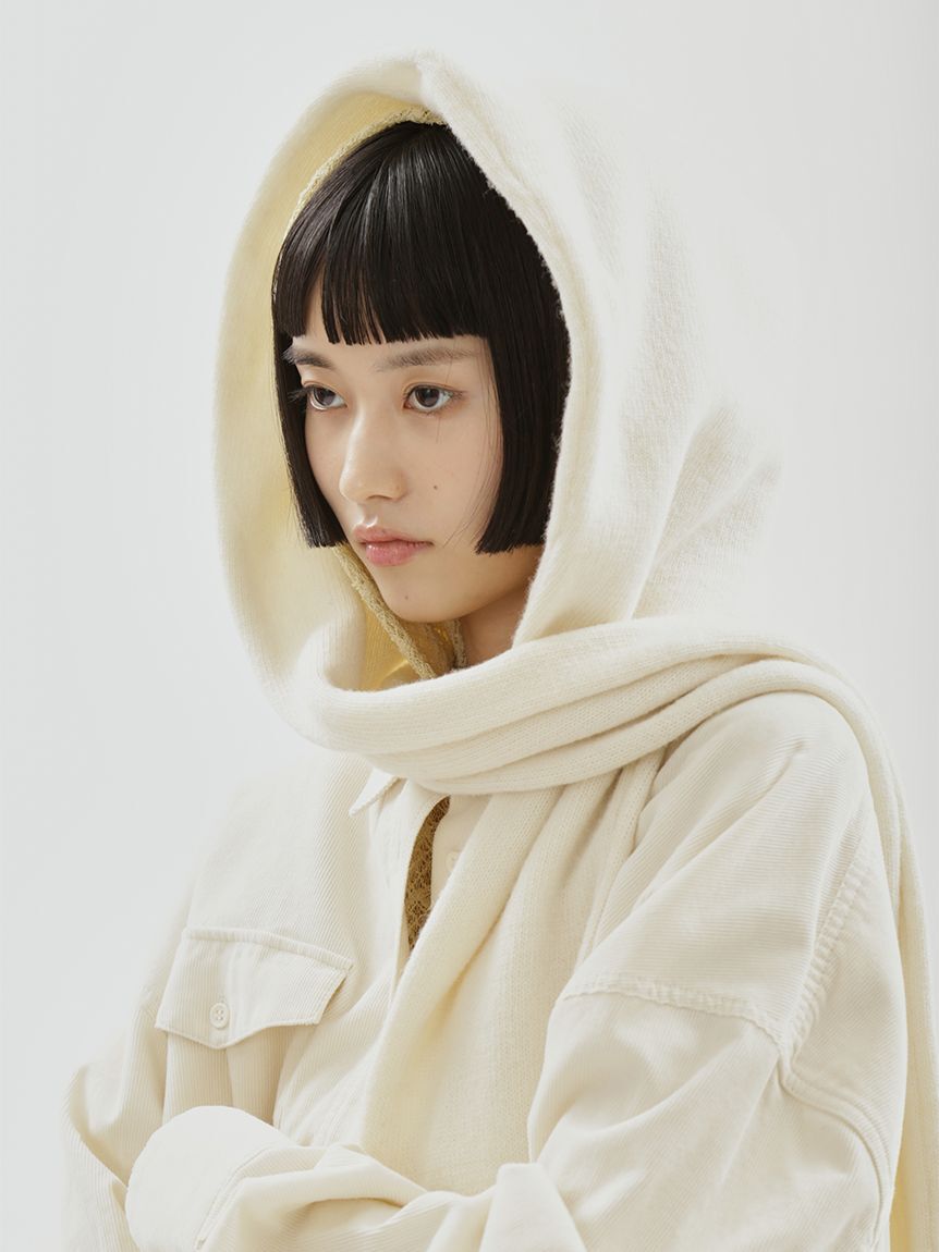 emmi atelier「ウールフードマフラー」|マフラー|