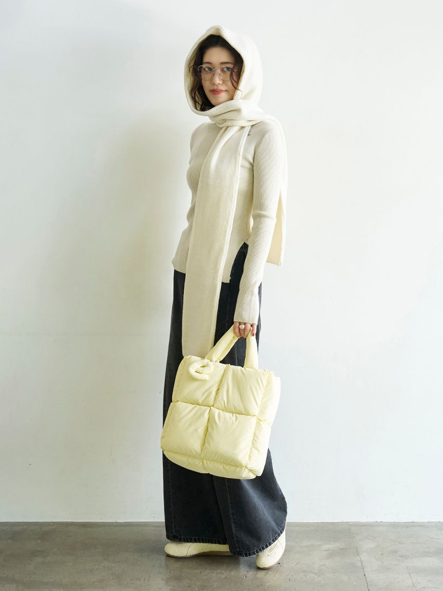 emmi atelier「ウールフードマフラー」|マフラー|