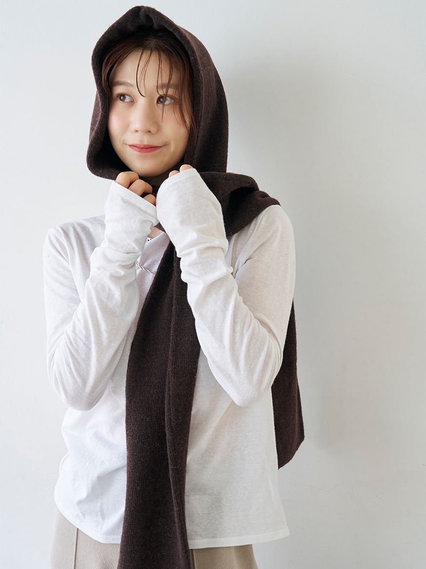 emmi atelier「ウールフードマフラー」|マフラー|BRW