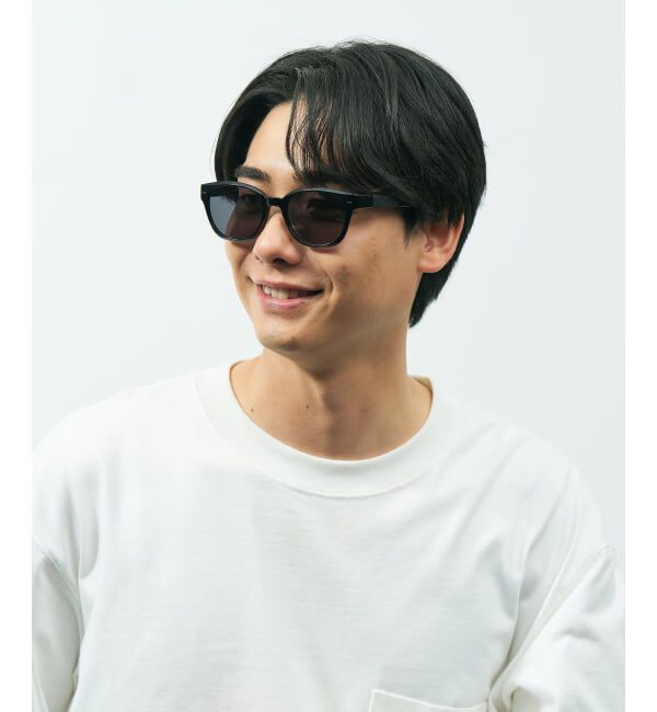  「WEB限定 SUNCUTGlasses/UV100％CUT ウェリントン型 サングラス | SNAP GRIP搭載搭載 スポーツ・アウトドア」|サングラス|黒3