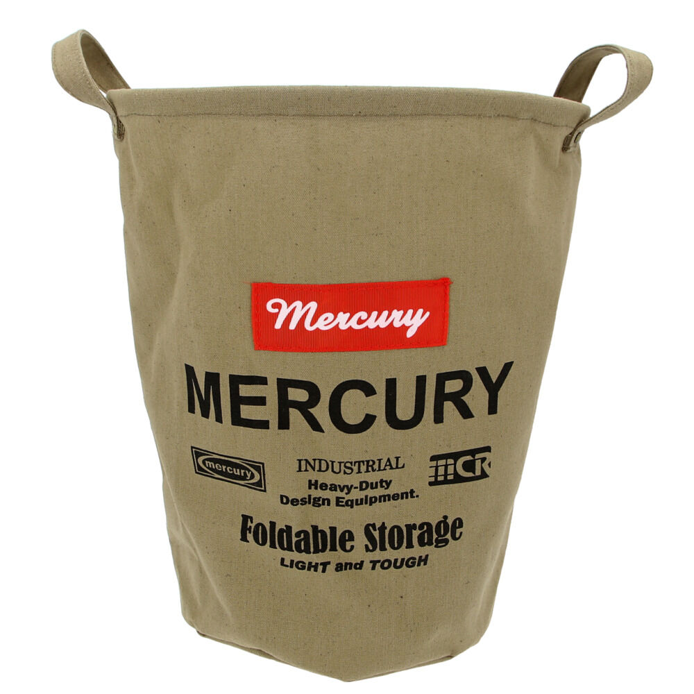 MERCURY「マーキュリー キャンバスバケツ M 通販 収納ボックス 布 キャンバス 折りたたみ おしゃれ 雑貨」|その他|ベージュ1