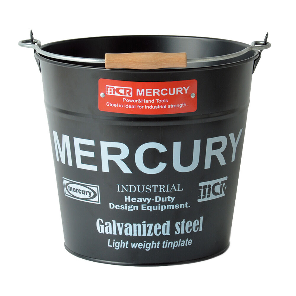 MERCURY「マーキュリー バケツ 通販 おしゃれ ブリキ ガーデニング レギュラー シンプル MERCURY」|その他|ブラック1