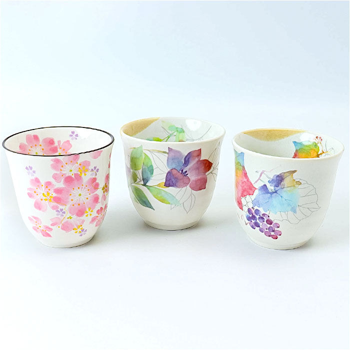 BACKYARD FAMILY「湯呑 湯呑み 花ものがたり かわいい 通販 日本製 コップ カップ 湯呑茶碗 湯呑み茶碗 花柄 花」|グラス・マグカップ|