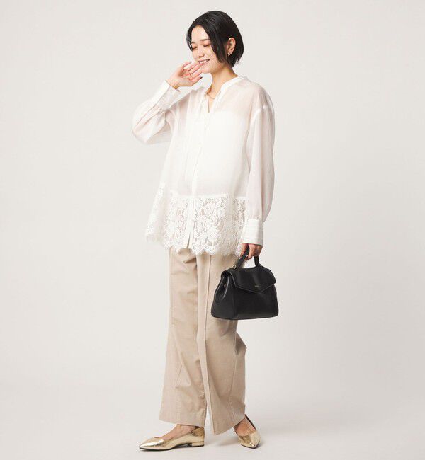 UNITED ARROWS green label relaxing「【結論シリーズ】ミルフィーユレースブラウス」|シャツ・ブラウス|