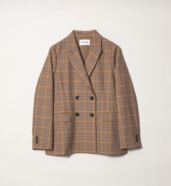 EMMEL REFINES「＜EMMEL REFINES＞EM タータンチェック Wボタン ジャケット」|テーラードジャケット|BEIGE