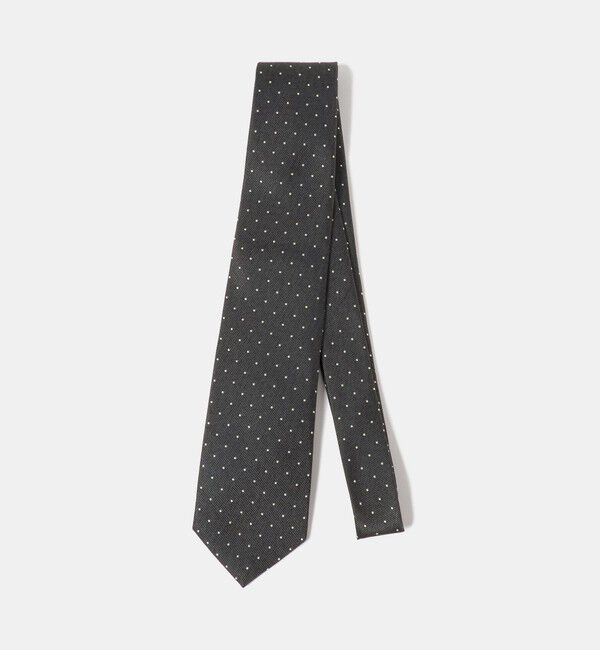 UNITED ARROWS green label relaxing「GLR JAPAN VINTAGE 8.0cm ドット ネクタイ」|ネクタイ・蝶ネクタイ|DK.GRAY