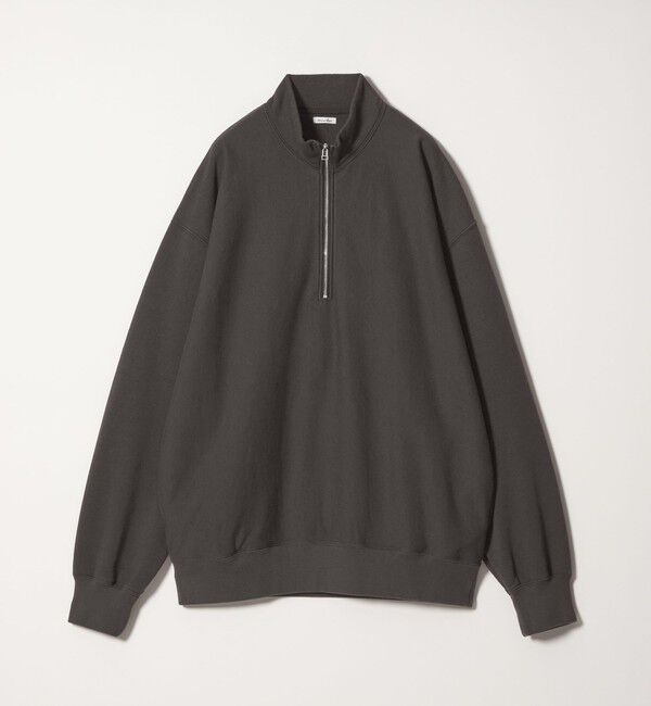 STEVEN ALAN「＜Steven Alan＞ C/R ウラケ ジップ スタンドネック スウェット」|スウェット・ジャージ|DK.GRAY