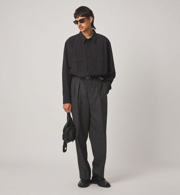 STEVEN ALAN「＜Steven Alan＞ ネップ ヘリンボーンツイード イン ツープリーツ ドレス トラウザーズ II」|スラックス|