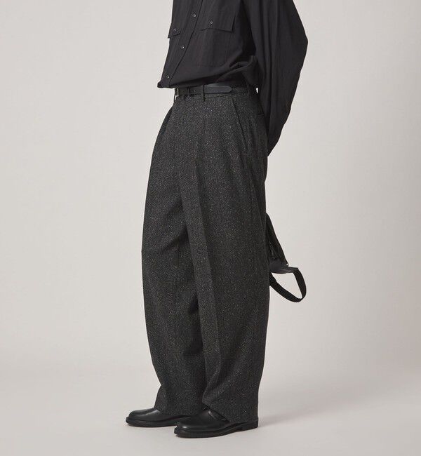 STEVEN ALAN「＜Steven Alan＞ ネップ ヘリンボーンツイード イン ツープリーツ ドレス トラウザーズ II」|スラックス|