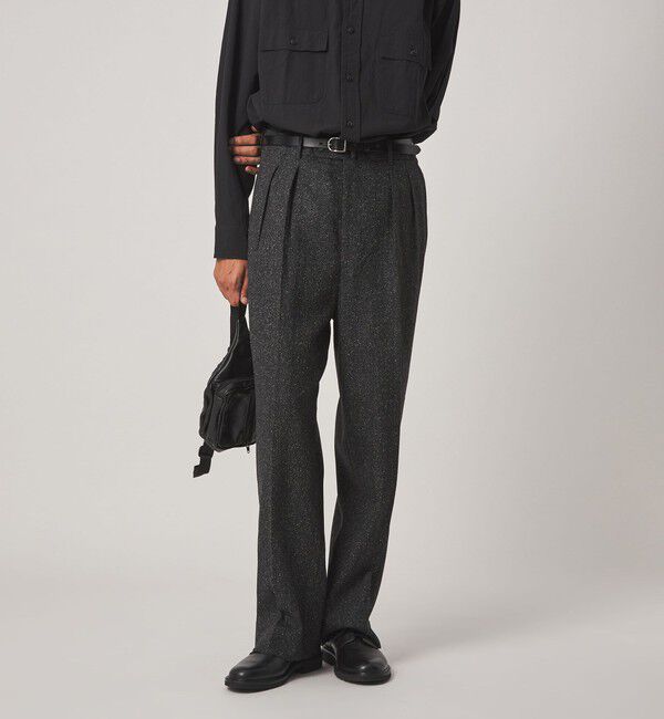 STEVEN ALAN「＜Steven Alan＞ ネップ ヘリンボーンツイード イン ツープリーツ ドレス トラウザーズ II」|スラックス|