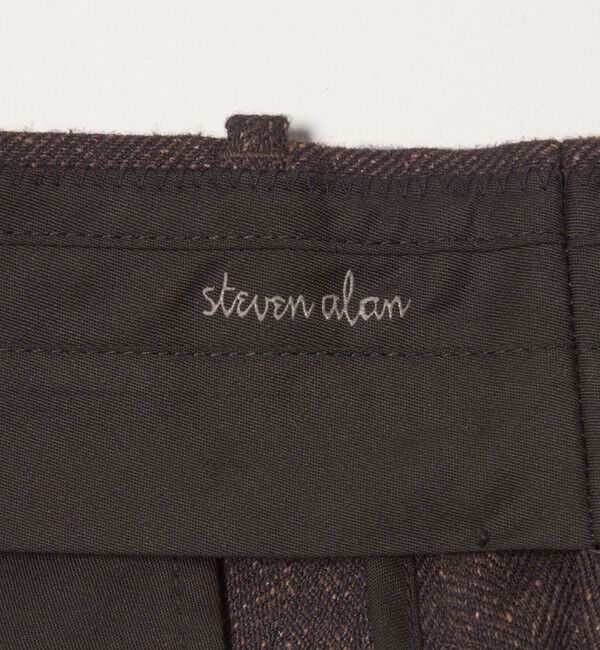 STEVEN ALAN「＜Steven Alan＞ ネップ ヘリンボーンツイード イン ツープリーツ ドレス トラウザーズ II」|スラックス|