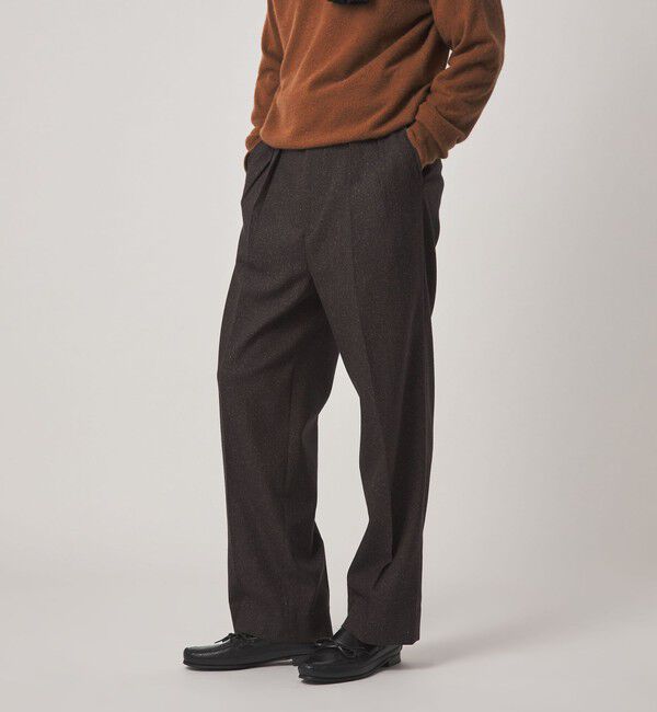 STEVEN ALAN「＜Steven Alan＞ ネップ ヘリンボーンツイード イン ツープリーツ ドレス トラウザーズ II」|スラックス|