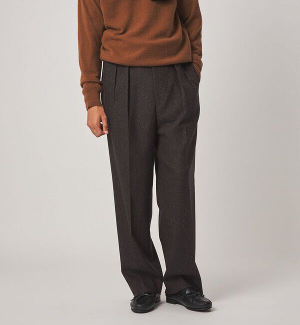 STEVEN ALAN「＜Steven Alan＞ ネップ ヘリンボーンツイード イン ツープリーツ ドレス トラウザーズ II」|スラックス|