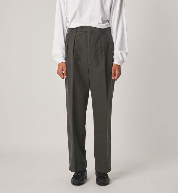 STEVEN ALAN「＜Steven Alan＞ ライトモールスキン イン ツープリーツ ドレス トラウザーズ II」|スラックス|