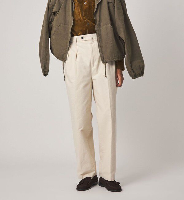 STEVEN ALAN「＜Steven Alan＞ ライトモールスキン イン ツープリーツ ドレス トラウザーズ II」|スラックス|