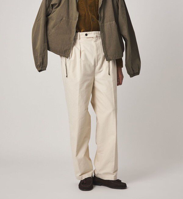 STEVEN ALAN「＜Steven Alan＞ ライトモールスキン イン ツープリーツ ドレス トラウザーズ II」|スラックス|