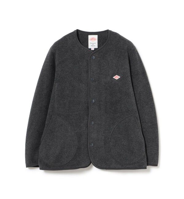 Ray BEAMS 「DANTON / ノーカラー フリース ジャケット」|ブルゾン・スタジャン|080 CHARCOAL GREY