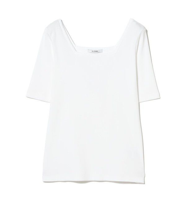 BEAMS SELECTION for WOMEN「【別注】スタイリスト佐藤佳菜子 &times; SLOANE / スクエアネック リブ Tシャツ」|Tシャツ・カットソー|