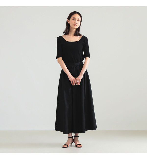 BEAMS SELECTION for WOMEN「【別注】スタイリスト佐藤佳菜子 &times; SLOANE / スクエアネック リブ Tシャツ」|Tシャツ・カットソー|