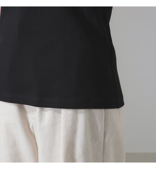 BEAMS SELECTION for WOMEN「【別注】スタイリスト佐藤佳菜子 &times; SLOANE / スクエアネック リブ Tシャツ」|Tシャツ・カットソー|