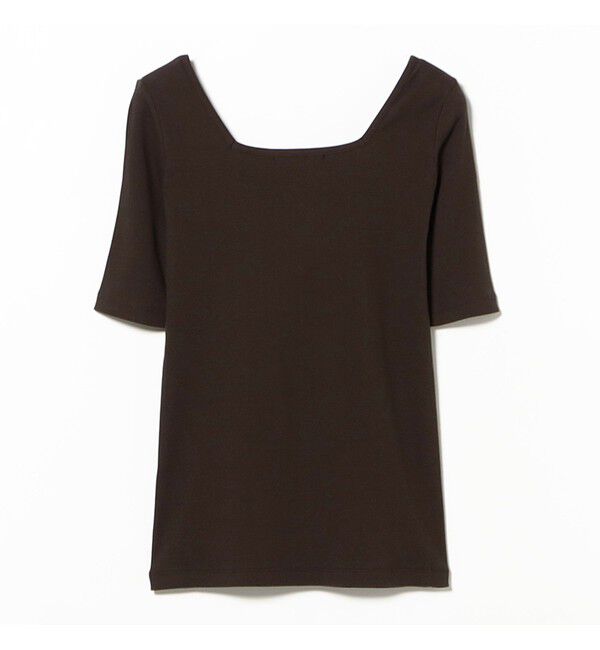 BEAMS SELECTION for WOMEN「【別注】スタイリスト佐藤佳菜子 &times; SLOANE / スクエアネック リブ Tシャツ」|Tシャツ・カットソー|
