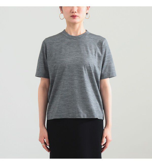 BEAMS SELECTION for WOMEN「【別注】スタイリスト佐藤佳菜子 &times; SLOANE / ウール混 クルーネック  Tシャツ」|Tシャツ・カットソー|