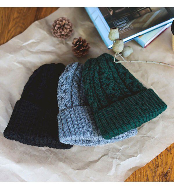 BEAMS PLUS「Cable Watch Cap」|ニット帽|