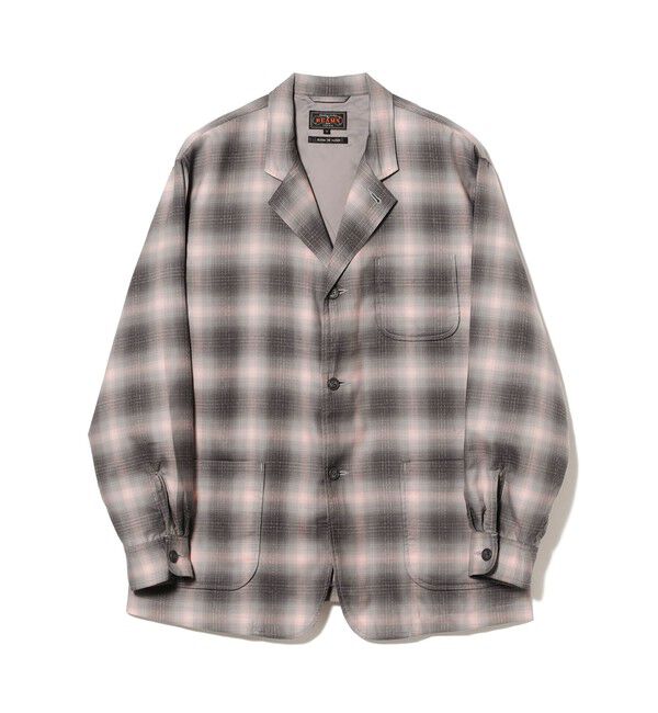 BEAMS PLUS「4B Cuffs Jacket Washble Wool Ombre Plaid」|テーラードジャケット|