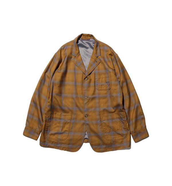 BEAMS PLUS「4B Cuffs Jacket Washble Wool Ombre Plaid」|テーラードジャケット|