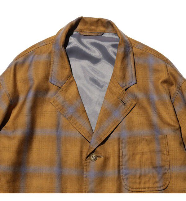 BEAMS PLUS「4B Cuffs Jacket Washble Wool Ombre Plaid」|テーラードジャケット|