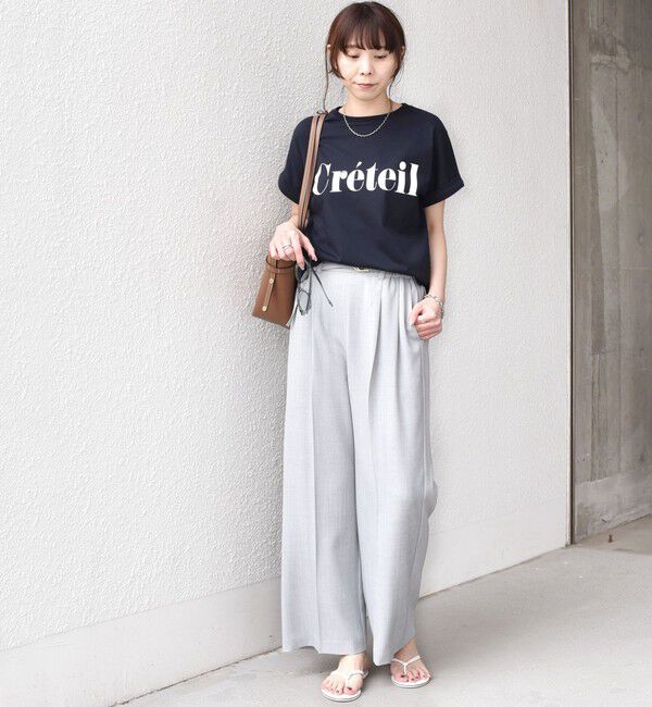 SHIPS Colors 「【一部WEB限定】SHIPS Colors:〈接触冷感・UVカット〉ビッグロゴ ドルマン Tシャツ◇」|Tシャツ・カットソー|