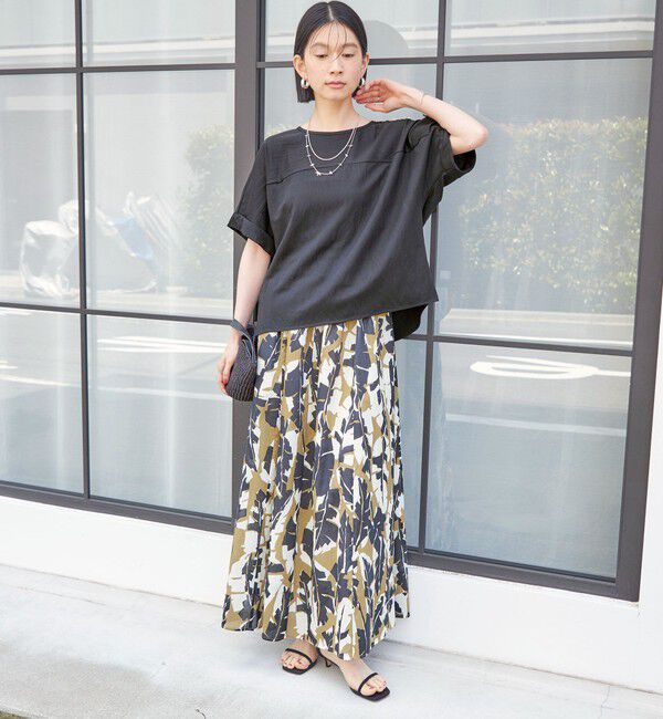 SHIPS for women「【実力派ベーシック】〈手洗い可能〉レーヨン ナイロン ドルマン 半袖 プルオーバー」|Tシャツ・カットソー|