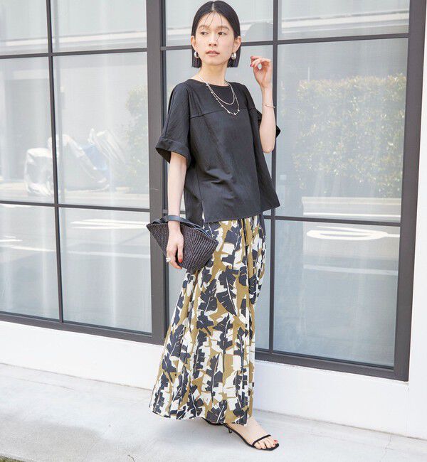 SHIPS for women「【実力派ベーシック】〈手洗い可能〉レーヨン ナイロン ドルマン 半袖 プルオーバー」|Tシャツ・カットソー|