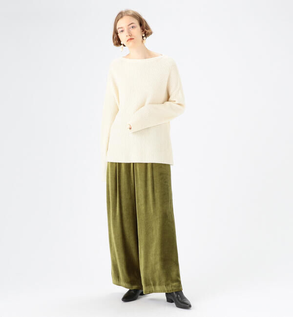 Ballsey「マットベルベット セミワイドパンツ」|その他|