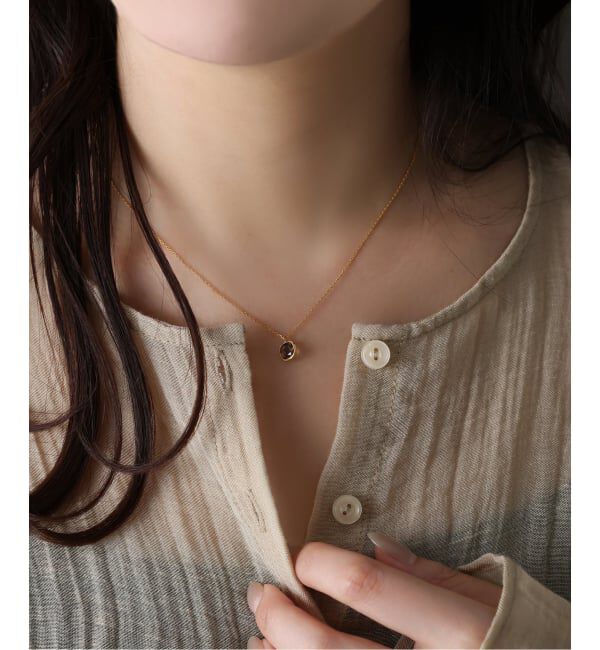 Spick and Span「《WEB限定》【SAMH by LILAS】スモーキークォーツネックレス SVK18GP」|ネックレス|