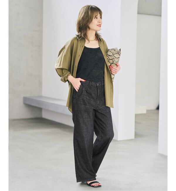 Spick and Span「5 1/2 PATCH LOOSEFIT DENIM」|デニム|