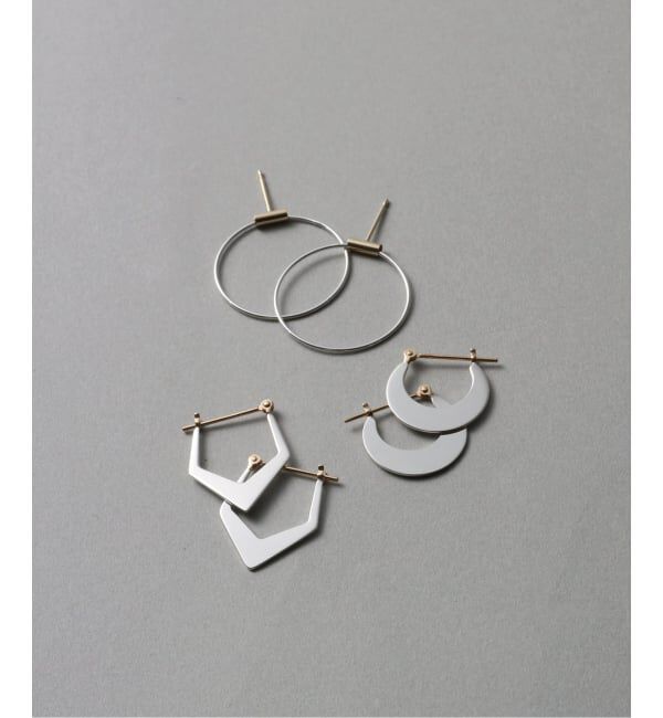 Spick and Span「《WEB限定》【SAMH by LILAS】コンビサークルピアス SV（両耳）」|ピアス|