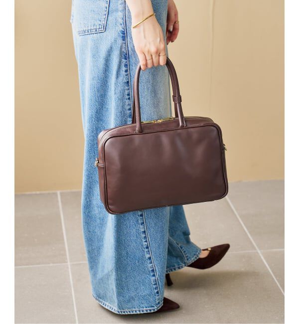  「MILOS/ミロス soft leather Square ボストン」|ボストンバッグ|