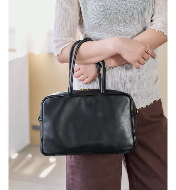  「MILOS/ミロス soft leather Square ボストン」|ボストンバッグ|